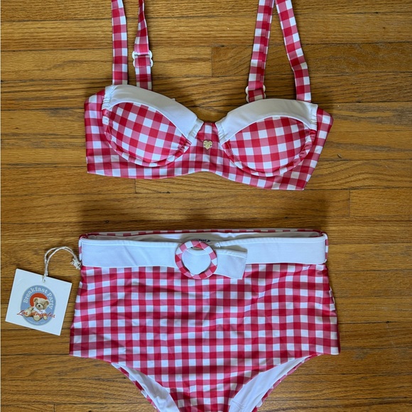 breakfast party Other - Red and White Checkered Bikini Set
